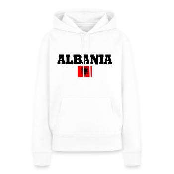Albanien - Frauen Premium Bio Hoodie - Weiß - Vorne - Julia (174cm)