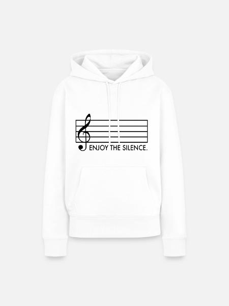 Musik - Frauen Premium Bio Hoodie - Weiß