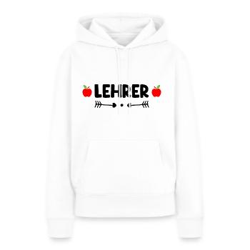 Lehrer - Frauen Premium Bio Hoodie - Weiß - Vorne - Julia (174cm)