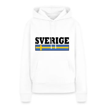 Schweden - Frauen Premium Bio Hoodie - Weiß - Vorne - Julia (174cm)