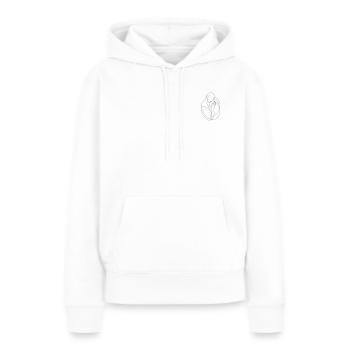 Geste délicat d’amour - Sweat à capuche Premium bio Femme - blanc - Devant - Julia (174cm)