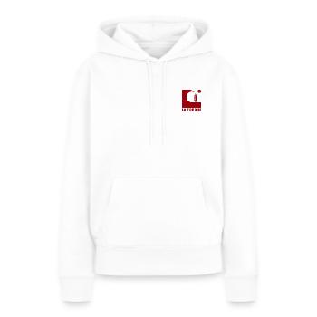 La Torche Vague Planche de surf - Sweat à capuche Premium bio Femme - blanc - Devant - Julia (174cm)