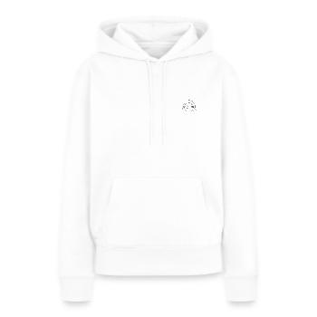 minimalistischer Walkman - Frauen Premium Bio Hoodie - Weiß - Vorne - Julia (174cm)