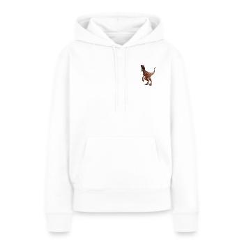 T-Rex - Sweat à capuche Premium bio Femme - blanc - Devant - Julia (174cm)