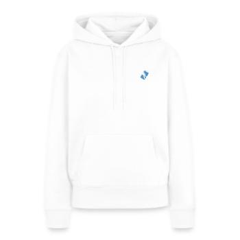 Stilvolle minimalistische Getränkedose - Frauen Premium Bio Hoodie - Weiß - Vorne - Julia (174cm)