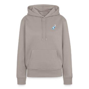 Stylish Minimalistic Soda Can - Women’s Premium Organic Hoodie - taupe - Front - Julia (174cm)