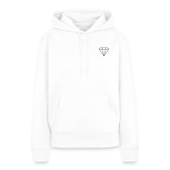 Diamant - Frauen Premium Bio Hoodie - Weiß - Vorne - Julia (174cm)
