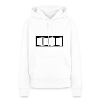 film - Sweat à capuche Premium bio Femme - blanc - Devant - Julia (174cm)