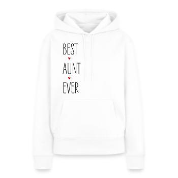 Beste Tante, Best Aunt Ever, Herz, Geburtstag, - Frauen Premium Bio Hoodie - Weiß - Vorne - Julia (174cm)
