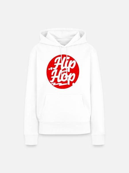 Hip Hop - Women’s Premium Organic Hoodie - white