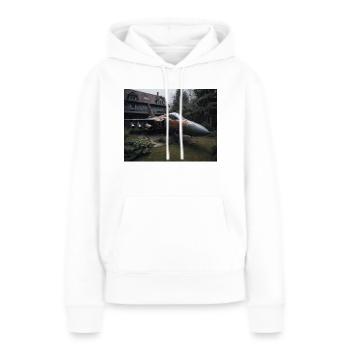 Der vergessene Krieger - Frauen Premium Bio Hoodie - Weiß - Vorne - Julia (174cm)
