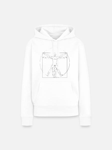 homo vitruvianus - Frauen Premium Bio Hoodie - Weiß