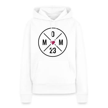MOM 23 Heart Baby Mother Love Mother's Day Mom 2023 - Women’s Premium Organic Hoodie - white - Front - Julia (174cm)