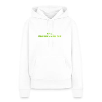 ich gebe die Befehlsgewalt ab - Frauen Premium Bio Hoodie - Weiß - Vorne - Julia (174cm)