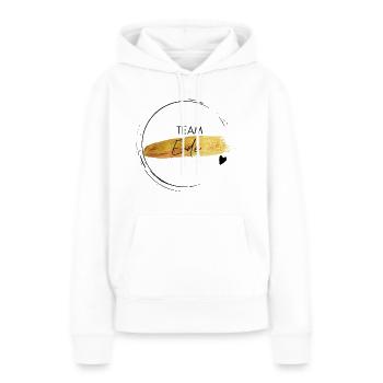 Team Erde - positives Denken - Affirmationen - Frauen Premium Bio Hoodie - Weiß - Vorne - Julia (174cm)