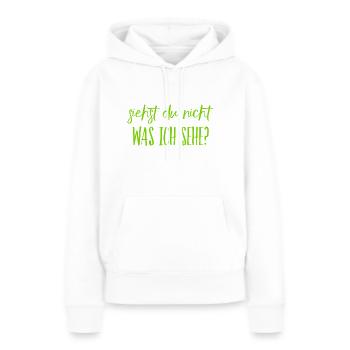 kann nur ich es sehen? - Frauen Premium Bio Hoodie - Weiß - Vorne - Julia (174cm)