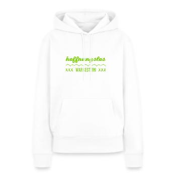 hoffnungslos war gestern - Frauen Premium Bio Hoodie - Weiß - Vorne - Julia (174cm)