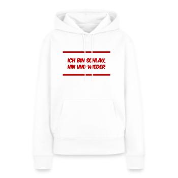 ab und zu bin ich intelligent - Frauen Premium Bio Hoodie - Weiß - Vorne - Julia (174cm)