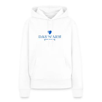 es ist vorbei - Frauen Premium Bio Hoodie - Weiß - Vorne - Julia (174cm)