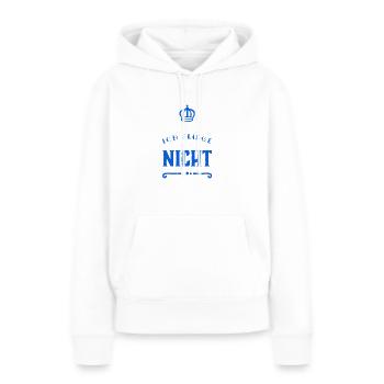 keine Lust zu fliegen - Frauen Premium Bio Hoodie - Weiß - Vorne - Julia (174cm)
