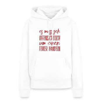 offenbar ein Fehler - Frauen Premium Bio Hoodie - Weiß - Vorne - Julia (174cm)