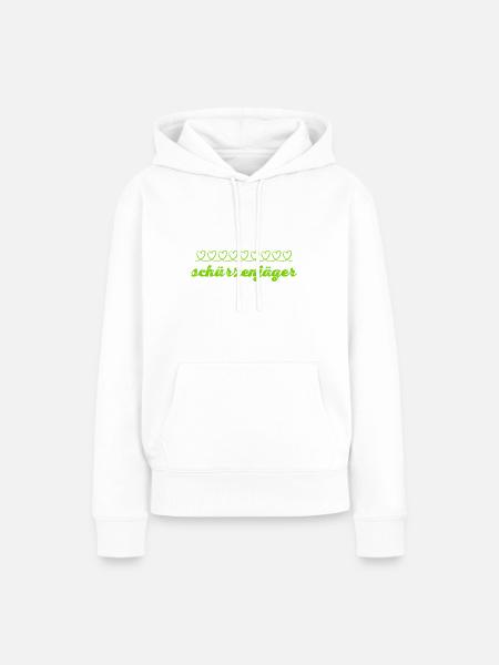 ich bin ein Schürzenjäger - Frauen Premium Bio Hoodie - Weiß