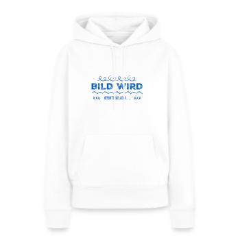 Bild wird heruntergeladen - Frauen Premium Bio Hoodie - Weiß - Vorne - Julia (174cm)