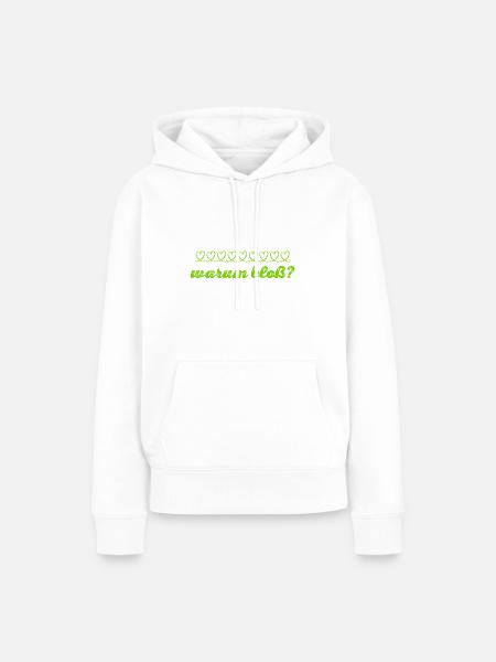 warum bloß? - Frauen Premium Bio Hoodie - Weiß