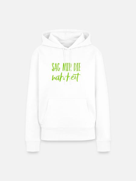sei ehrlich - Frauen Premium Bio Hoodie - Weiß