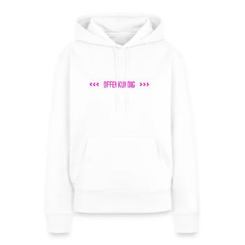 jeder kann es sehen - Frauen Premium Bio Hoodie - Weiß - Vorne - Julia (174cm)