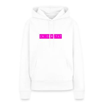 das ist normal - Frauen Premium Bio Hoodie - Weiß - Vorne - Julia (174cm)