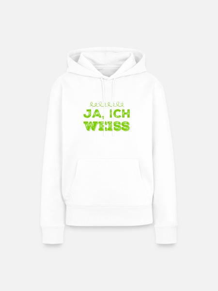 ist mir klar - Frauen Premium Bio Hoodie - Weiß