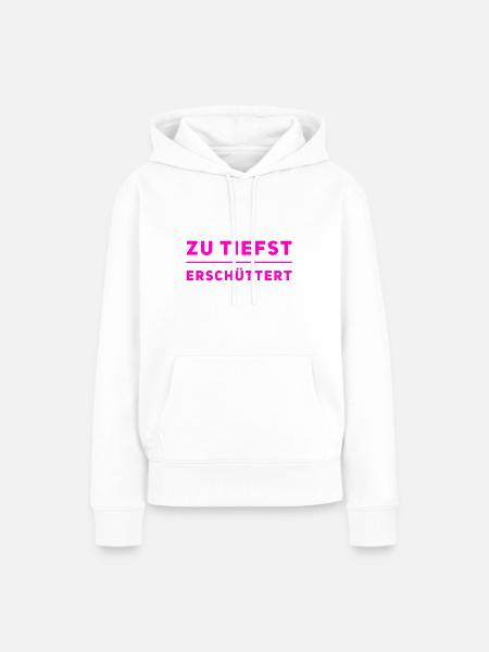 das hat mich tief getroffen - Frauen Premium Bio Hoodie - Weiß