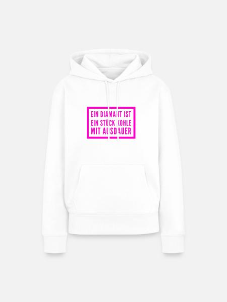 Ausdauer lohnt sich - Frauen Premium Bio Hoodie - Weiß