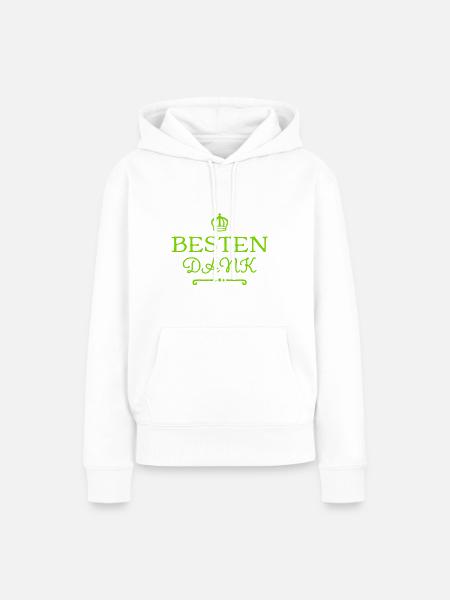 ich danke dir - Frauen Premium Bio Hoodie - Weiß