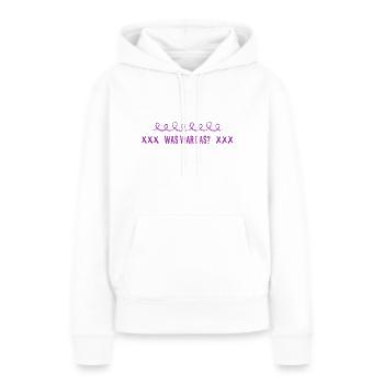 das habe ich noch nie gesehen - Frauen Premium Bio Hoodie - Weiß - Vorne - Julia (174cm)
