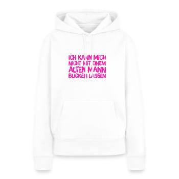 darauf habe ich keinen Bock - Frauen Premium Bio Hoodie - Weiß - Vorne - Julia (174cm)