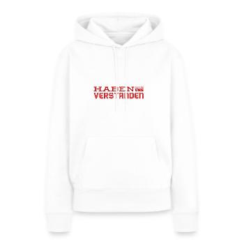 Ist alles klar? - Frauen Premium Bio Hoodie - Weiß - Vorne - Julia (174cm)