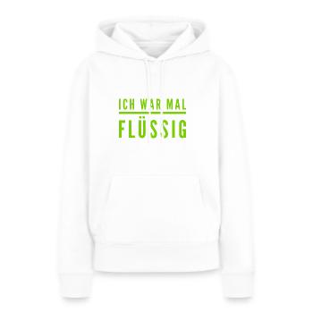 das Geld ist alle - Frauen Premium Bio Hoodie - Weiß - Vorne - Julia (174cm)