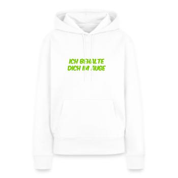 ich schau dich gerne an - Frauen Premium Bio Hoodie - Weiß - Vorne - Julia (174cm)
