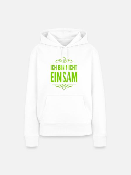 ich bin zufrieden - Frauen Premium Bio Hoodie - Weiß