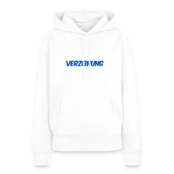 es tut mir leid - Frauen Premium Bio Hoodie - Weiß - Vorne - Julia (174cm)