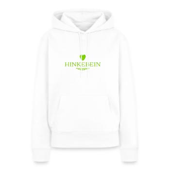 ich habe ein kaputtes Bein - Frauen Premium Bio Hoodie - Weiß - Vorne - Julia (174cm)