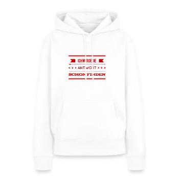 auf der Suche - Frauen Premium Bio Hoodie - Weiß - Vorne - Julia (174cm)