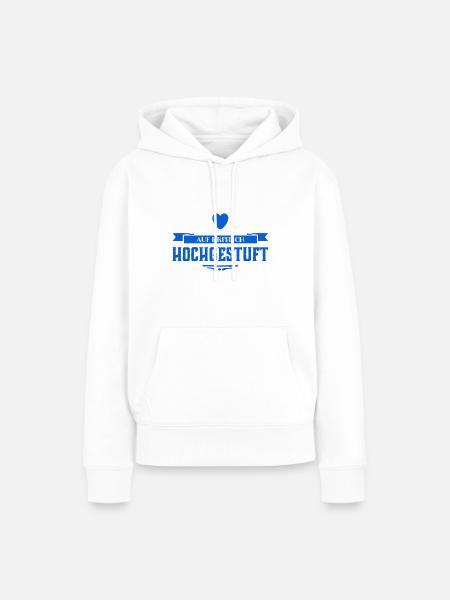 die Gefahr steigt - Frauen Premium Bio Hoodie - Weiß