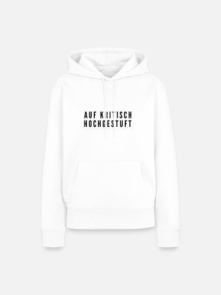 so sieht kritisch aus - Frauen Premium Bio Hoodie - Weiß