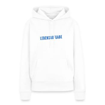 das gibt mir einen Sinn - Frauen Premium Bio Hoodie - Weiß - Vorne - Julia (174cm)