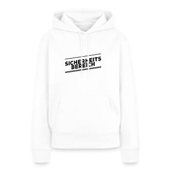 Sicherheitsbereich - Frauen Premium Bio Hoodie - Weiß - Vorne - Julia (174cm)