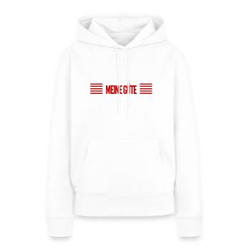 Dein Ernst? - Frauen Premium Bio Hoodie - Weiß - Vorne - Julia (174cm)