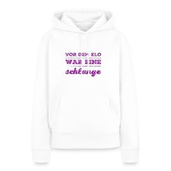 ich habe länger gebraucht - Frauen Premium Bio Hoodie - Weiß - Vorne - Julia (174cm)